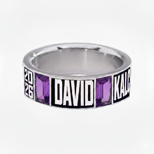 Men's Sterling Silver Class Ring Band