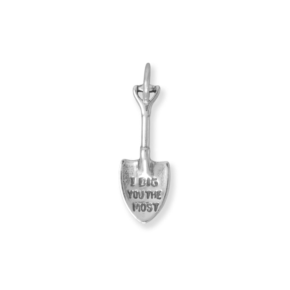 Oxidized 3D "I DIG YOU THE MOST" Shovel Charm