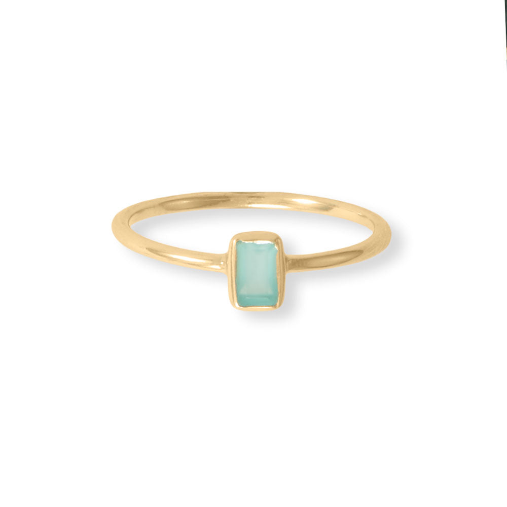 Life in Color! 14 Karat Gold Plated Five Ring Set
