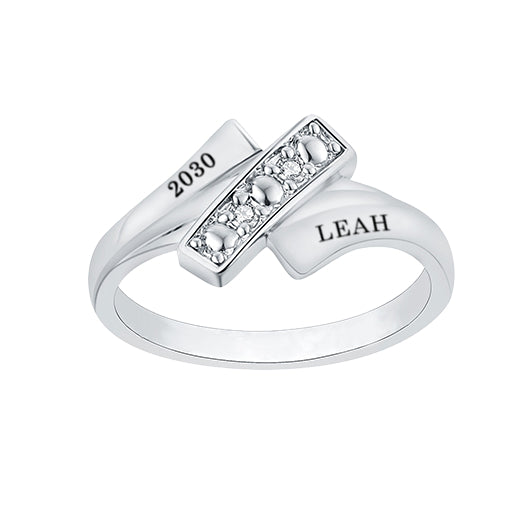 Promo Sterling Silver Angled Class Ring