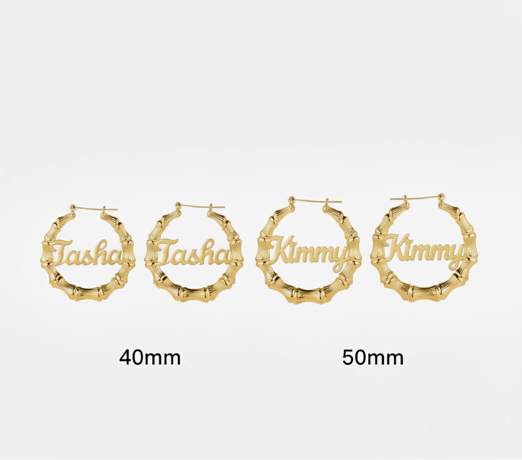 Bamboo Hoop Earrings