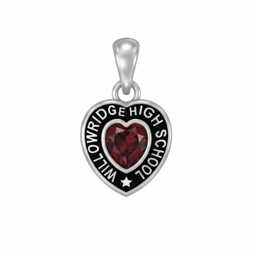 WHS Heart w/ Star Accent Class Necklace