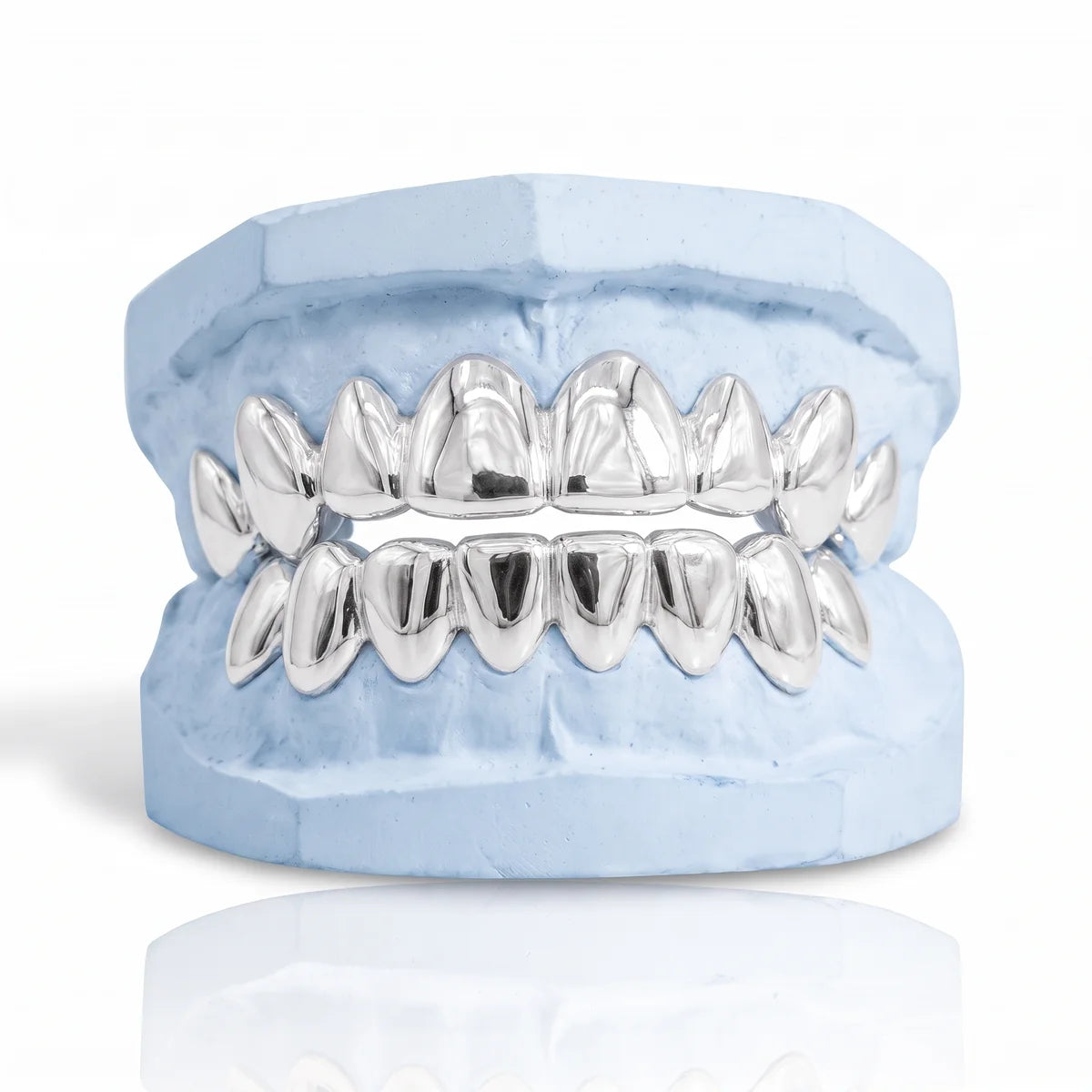 8 Top & 8 Bottom Silver Grillz Special