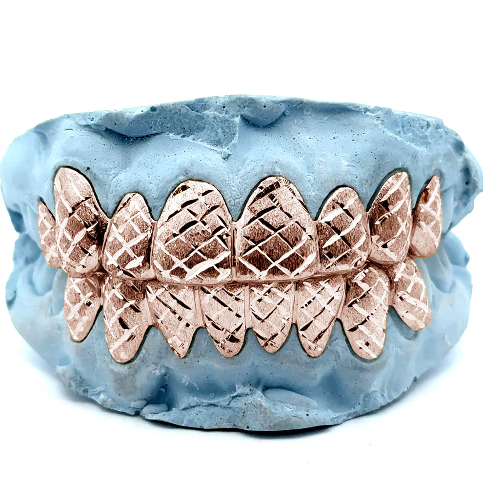 Silver Diamond Dust/Diamond Cut Grillz