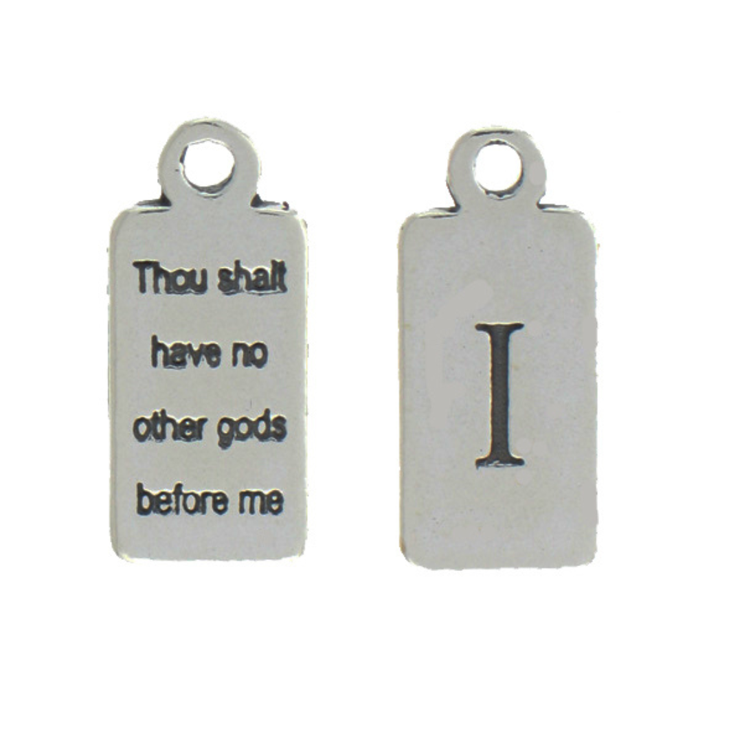 Ten Commandments Charm “I”