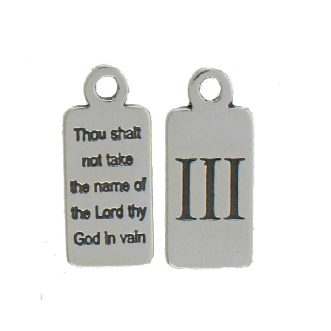 Ten Commandments Charm “III”