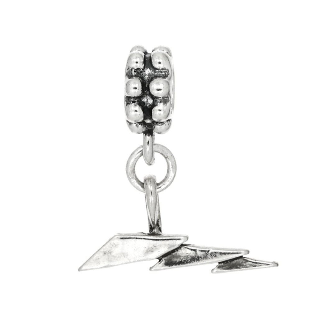 Charm con forma de rayo con cuentas europeas