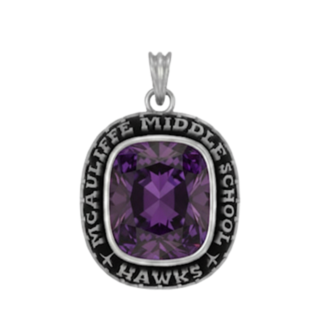 Promo Cushion-Cut Mascot Birthstone Class Necklace