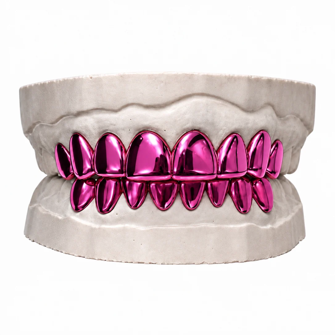 Silver Pink Grillz Special