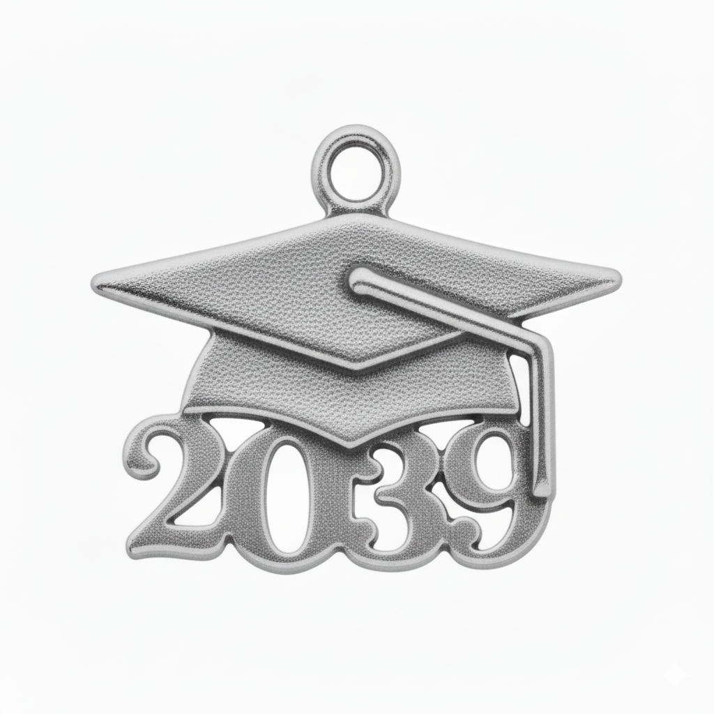 Grad Cap Year Charm