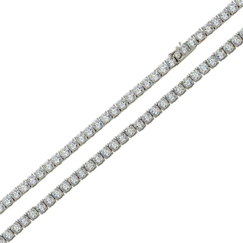18” 3mm Moissanite Tennis Necklace