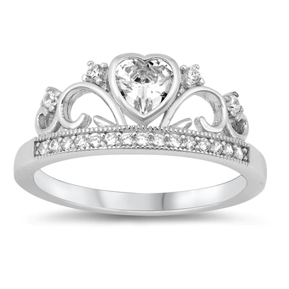 Anillo Tiara Corazón CZ