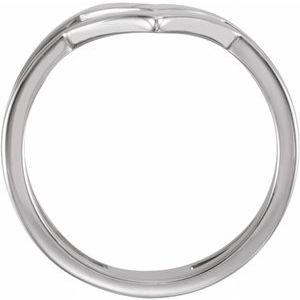 Sterling Silver Double Row "V" Ring