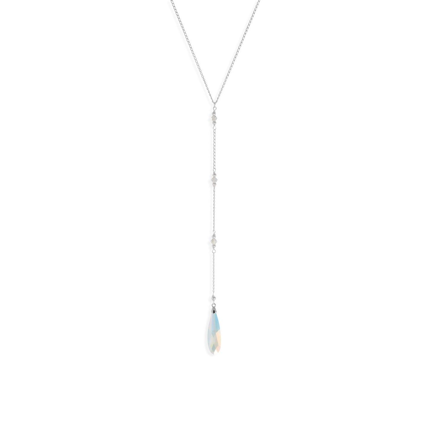 15"+4" Long Swarovski Crystal Y Necklace