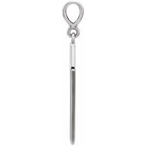 Platinum Geometric Pendant