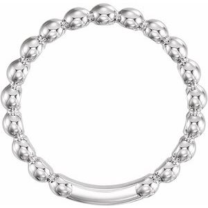 Sterling Silver 3 mm Stackable Bead Ring