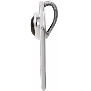 Platinum Onyx Cabochon Pyramid Pendant