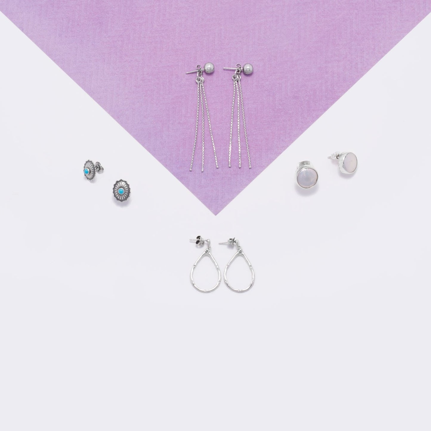 Aretes Concho Turquesa Oxidada