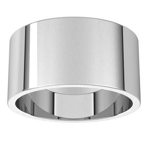 Platinum 10 mm Flat Band Size 10.5