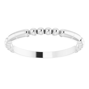 Sterling Silver Beaded Stackable Ring