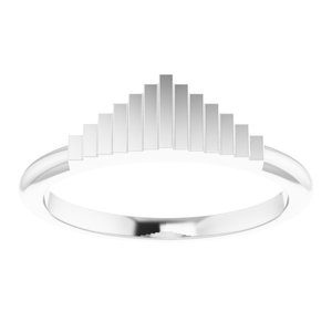 Sterling Silver Geometric Stackable Ring