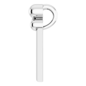 Platinum 16.1x11.8 mm Geometric Pendant