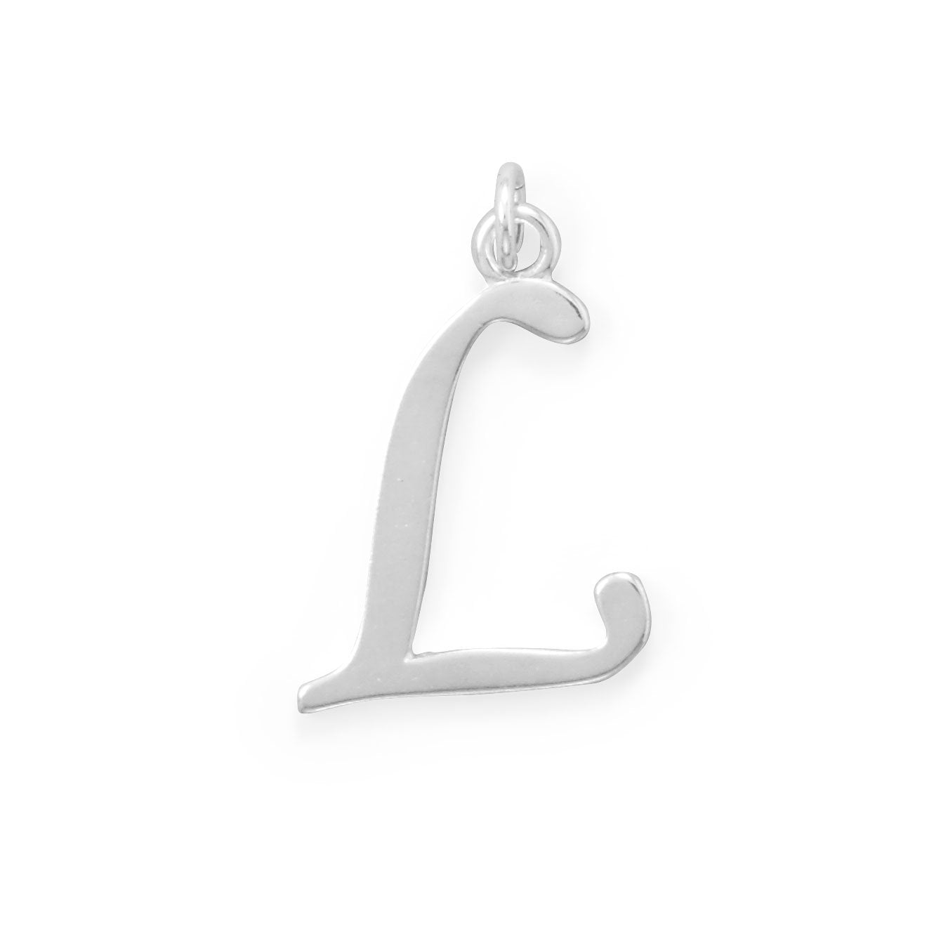 Polished Letter L Initial Pendant