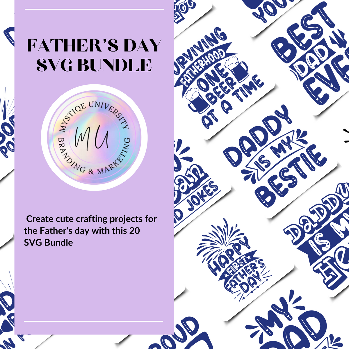 Father's Day Blue SVG Bundle