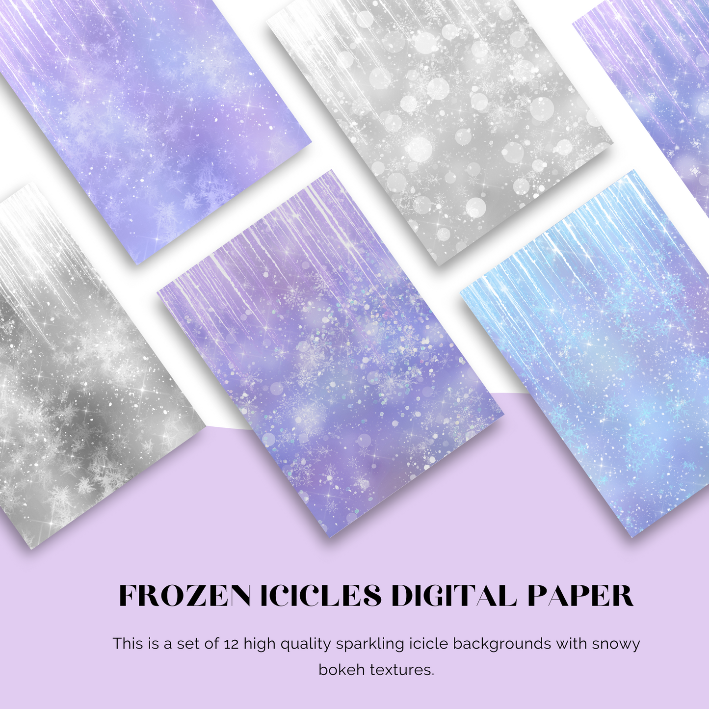 Papel digital de carámbanos congelados