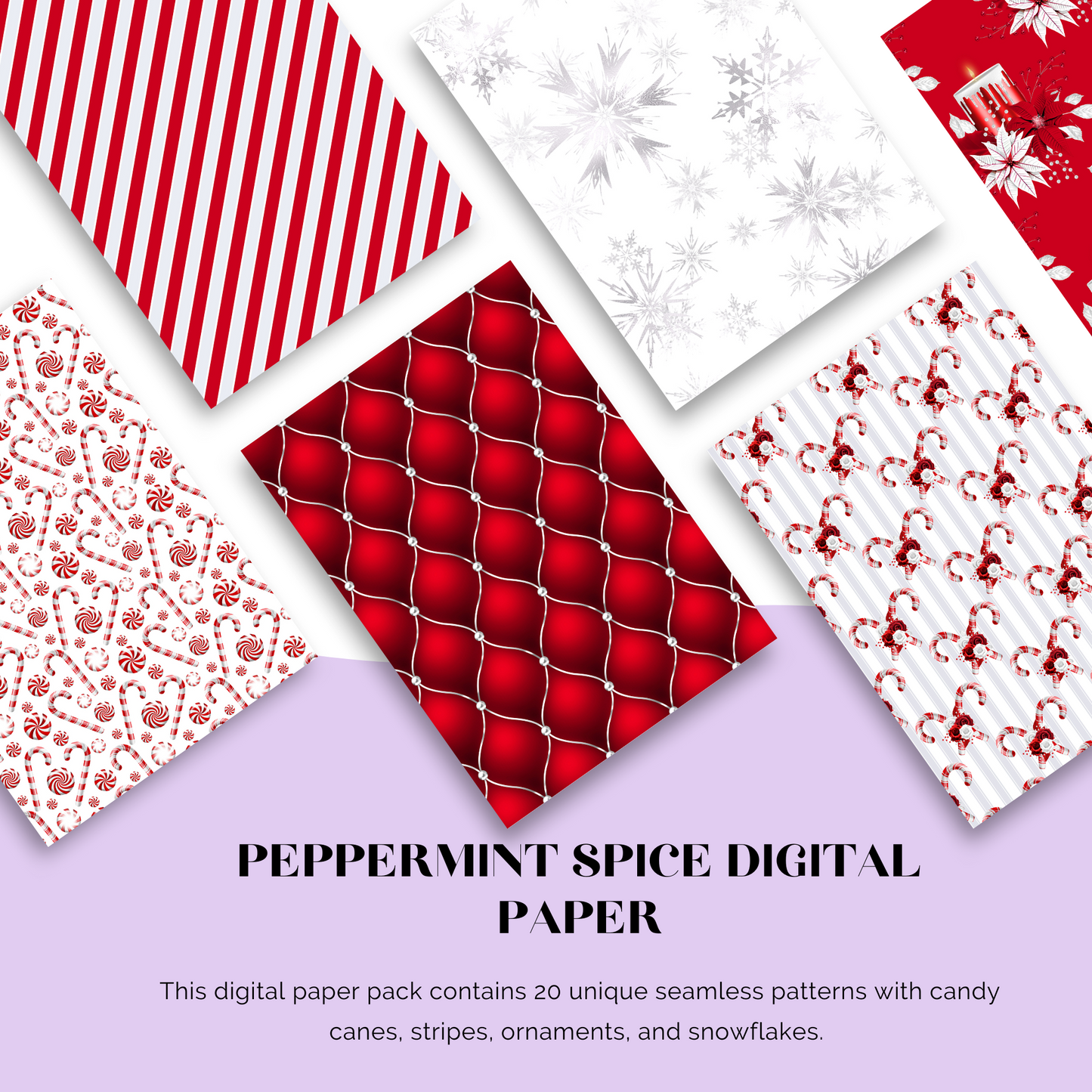 Peppermint Spice Digital Paper