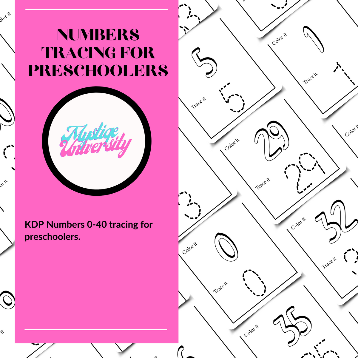 KDP Numbers Tracing for Preschoolers