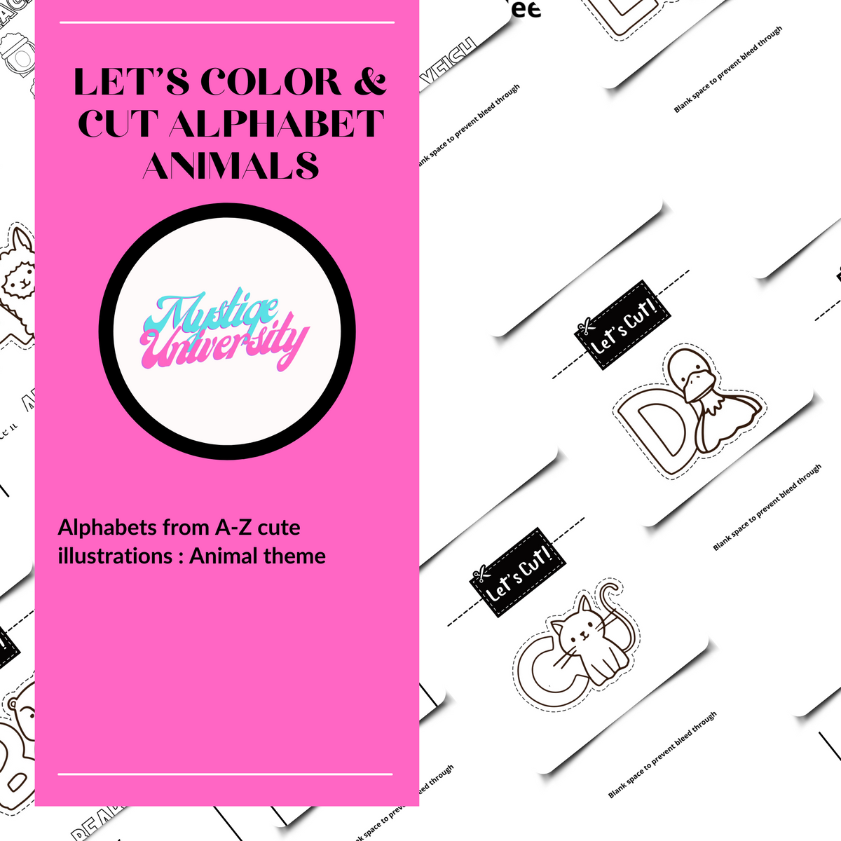 KDP Let's Color & Cut Alphabet Animals