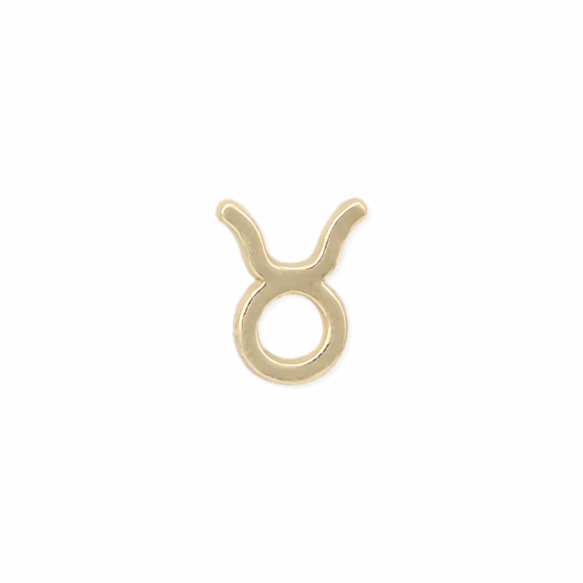 Taurus Zodiac Gold Post Earrings