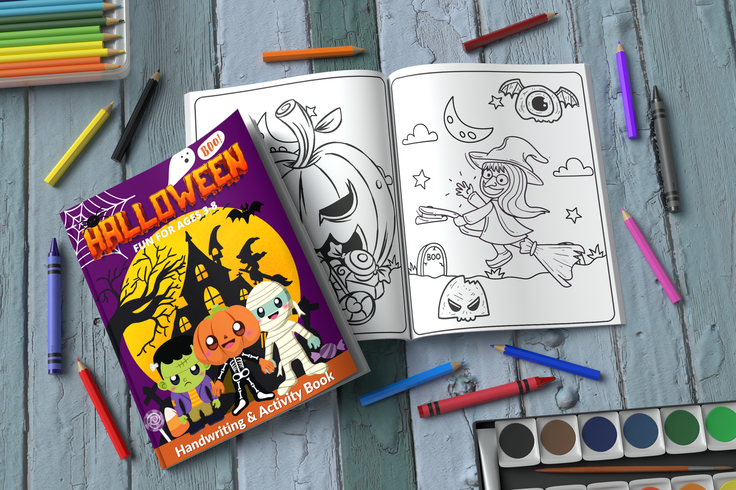 Coloring Pages and Cover Mockup