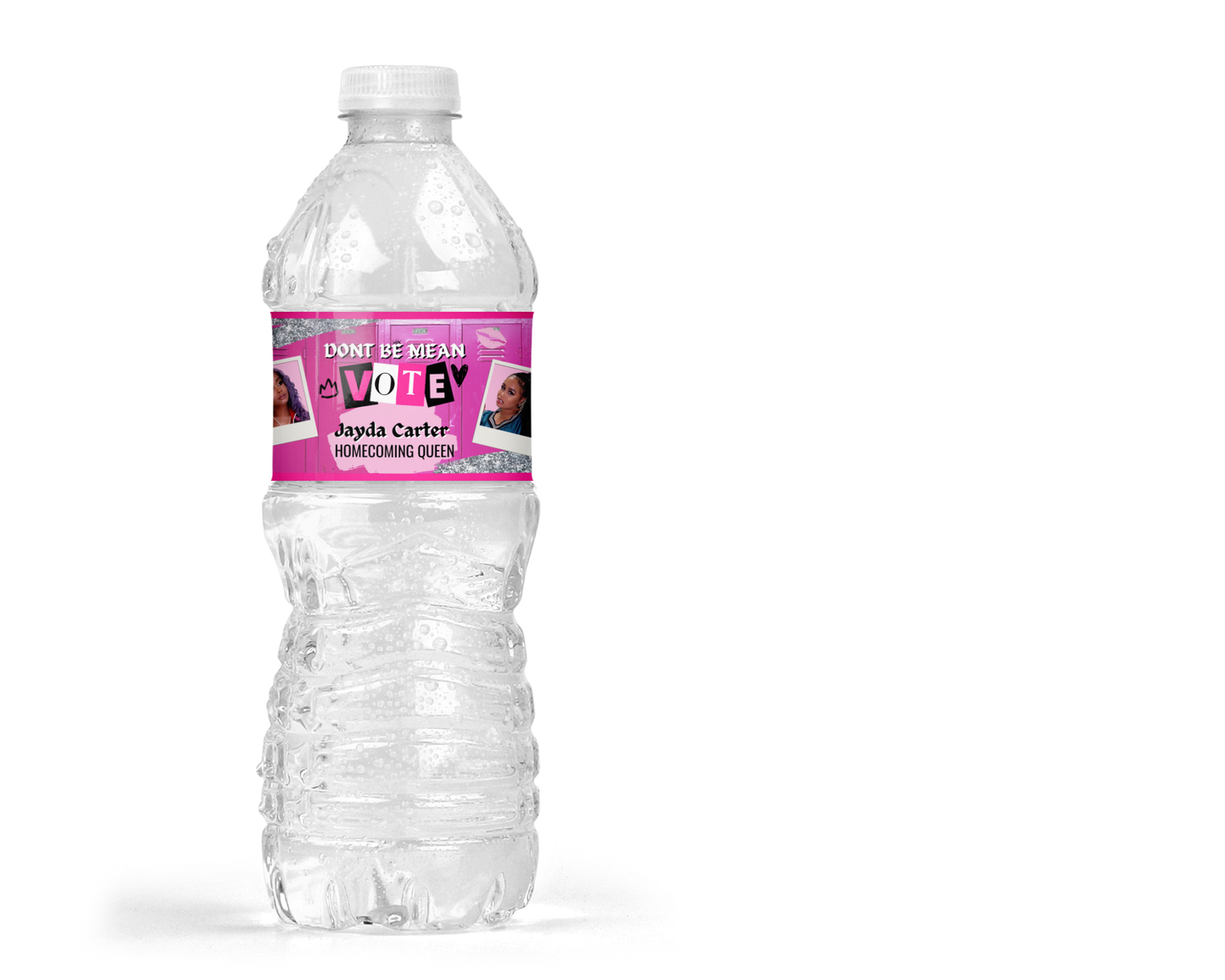 Water Bottle Label and Lid Mockup