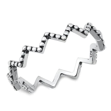 Zig Zag Bali Unique Fashion Ring