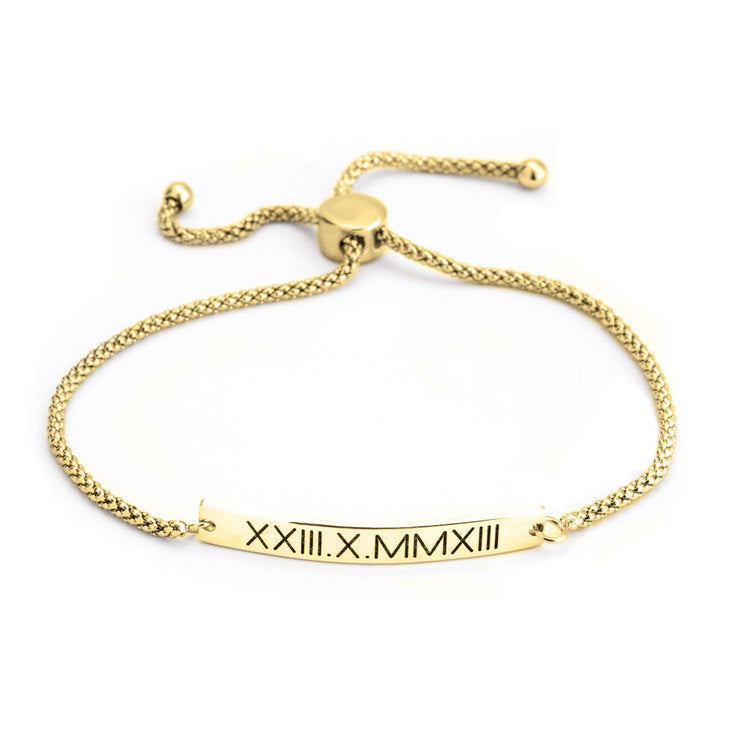 Roman Numeral Bolo Bracelet