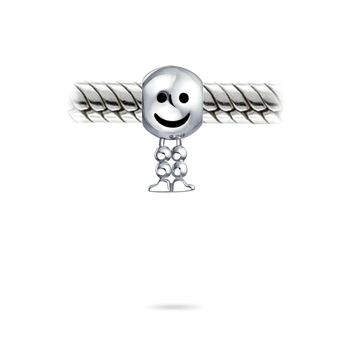 Happy Smiley Face Dangle Bead Charm