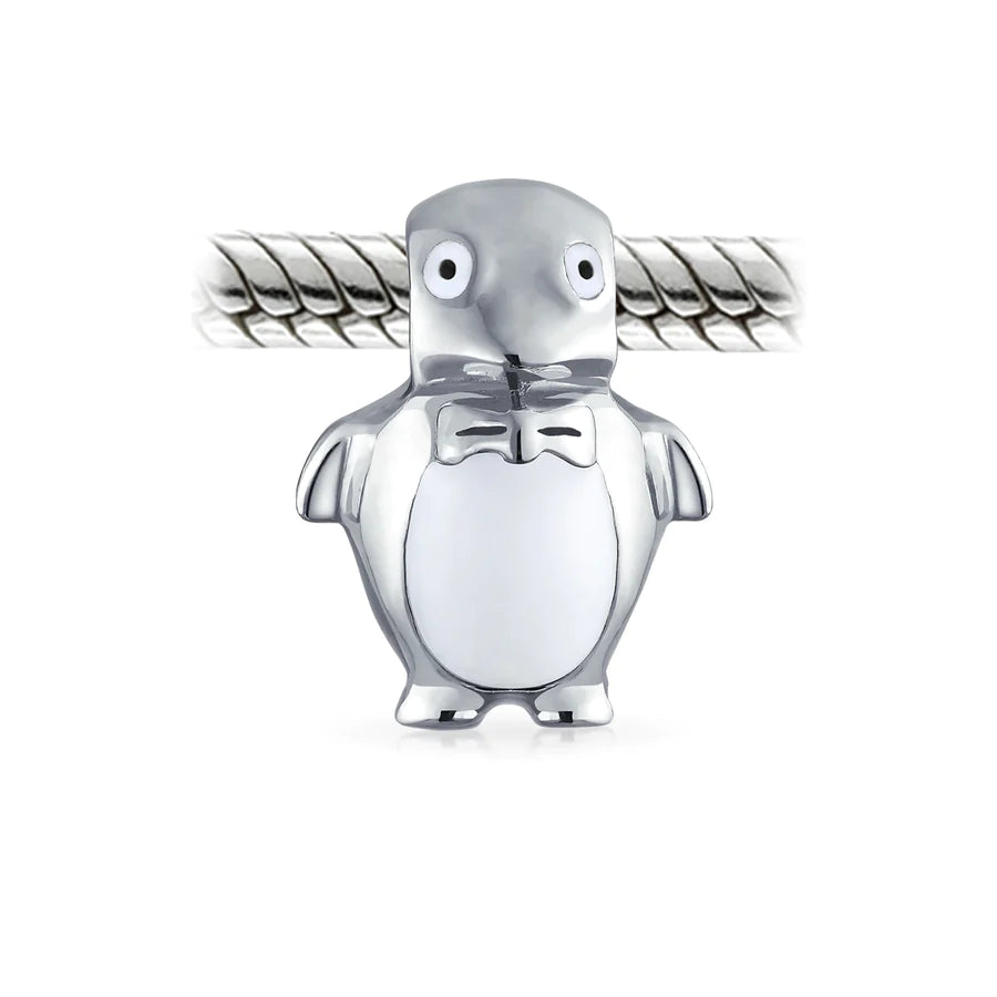 Penguin Bow Tie Bead Charm