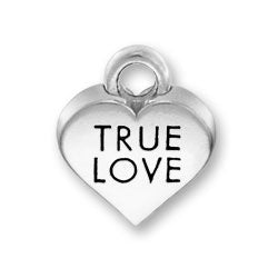 Charm de conversación de corazón de amor verdadero