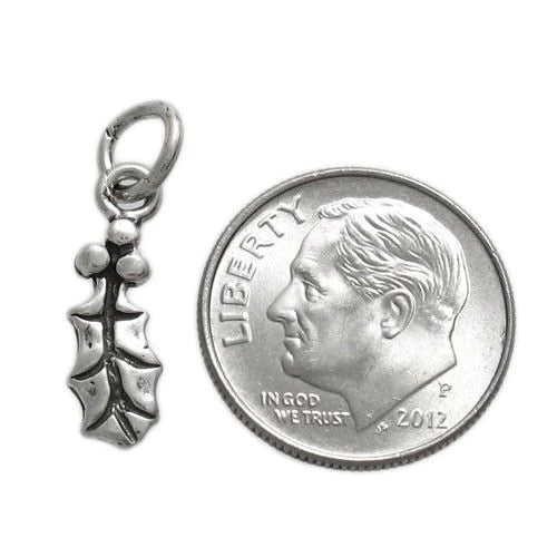 Euro Bead Holly Leaf Charm