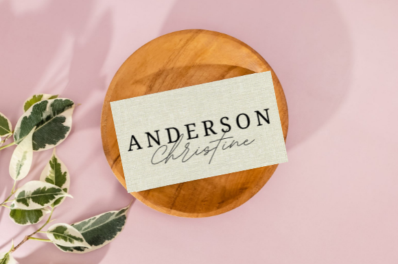 Linen Business Card CANVA, BUS22