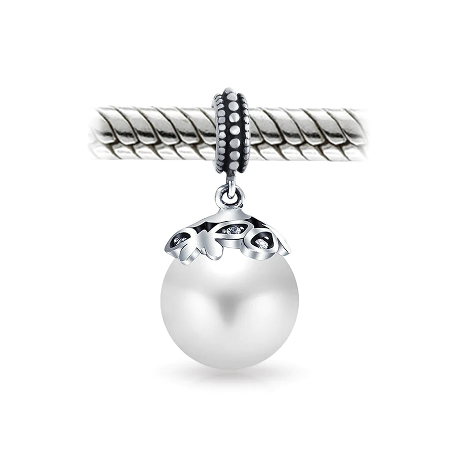 Charm de cuentas colgantes con perlas de imitación de estilo antiguo