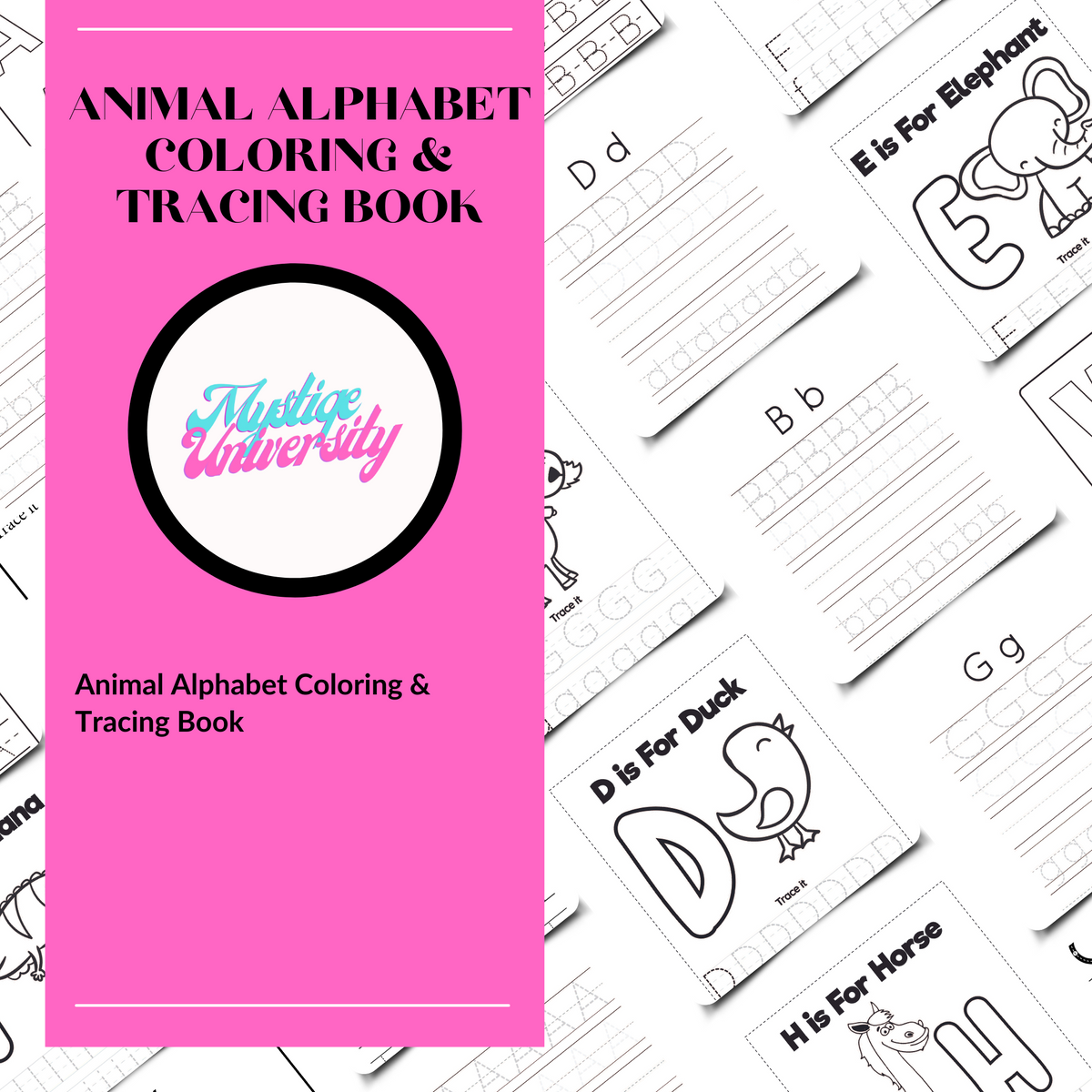 KDP Animal Alphabet Coloring & Tracing Book