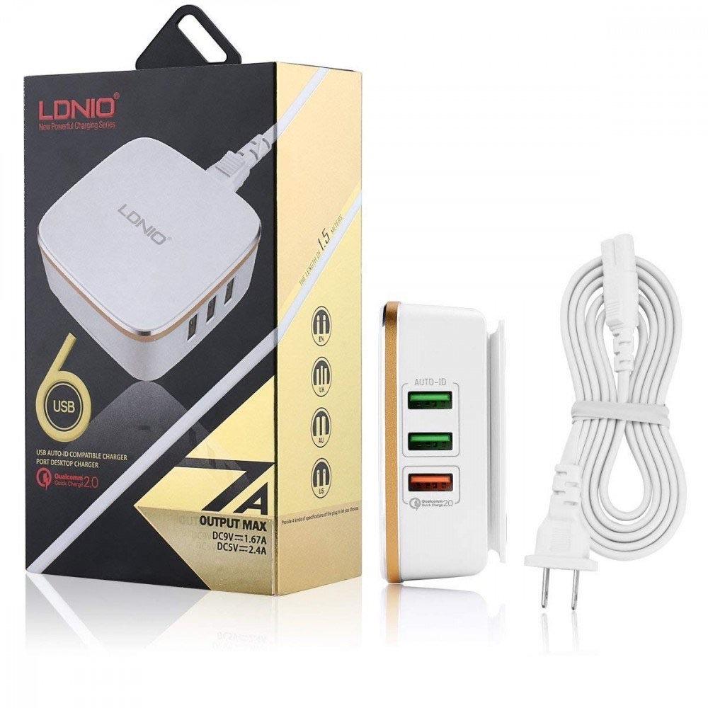 Cargador USB Quick Charge 2.0 35W / 7A Estación de carga de escritorio con 6 puertos USB