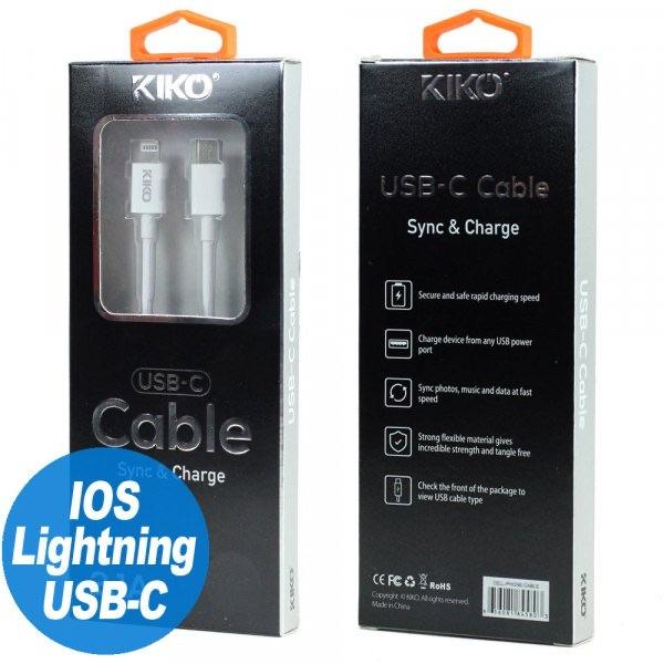 Cable de armadura resistente IOS Lightning a USB-C (Tipo-C) 2.1A de 3 pies