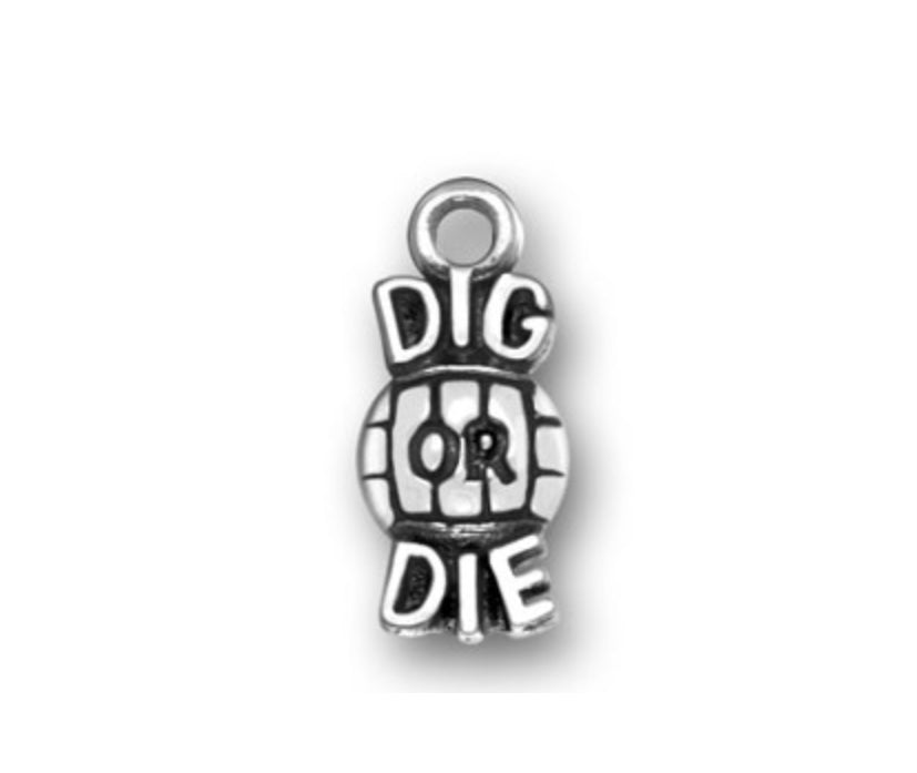 Dig or Die Volleyball Charm