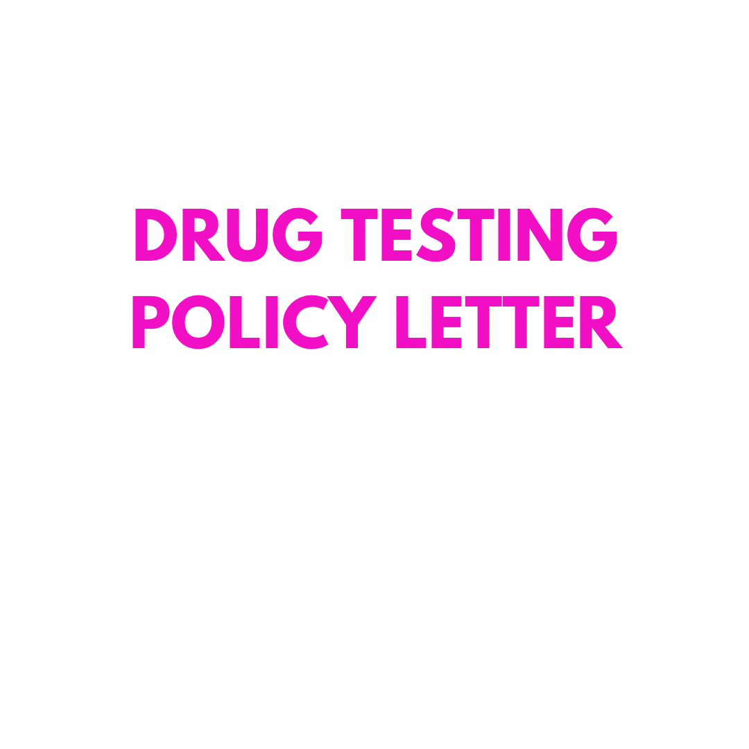 Carta de política de pruebas de drogas