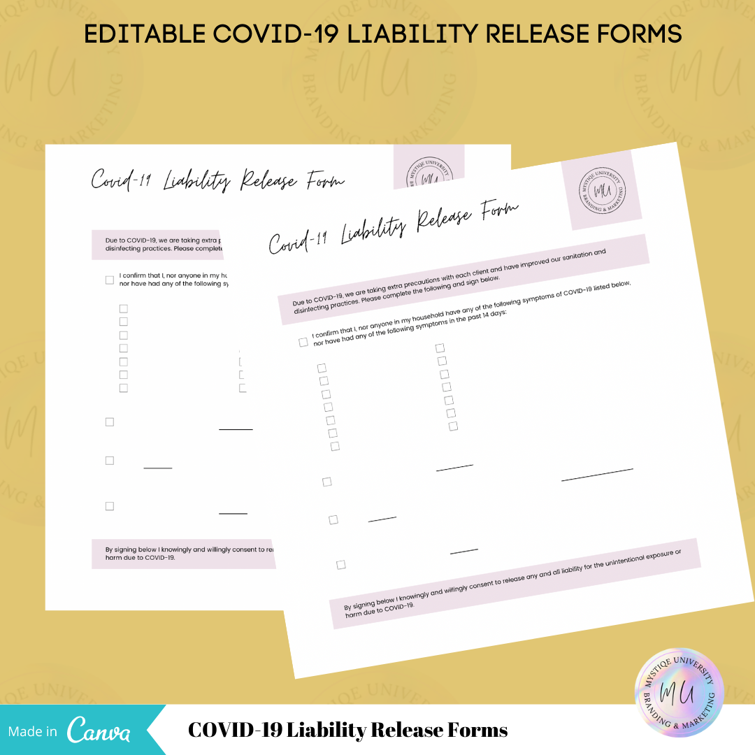 Formulario de exención de responsabilidad de exención de COVID-19