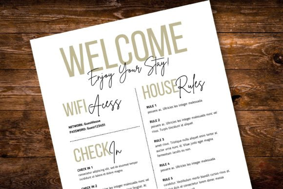 Airbnb Welcome Signs